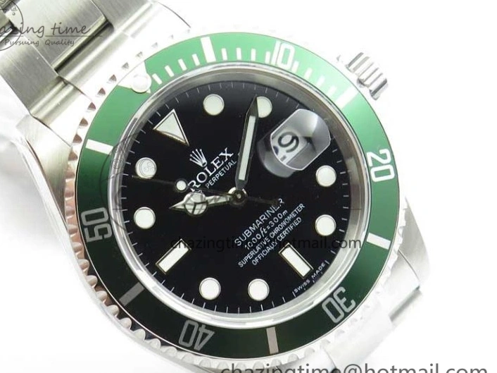 Bracelet Engraving Submariner No ARF1:1 Edition on 904L SS Rehaut Best SH3135 16610 LV Steel Green 0331